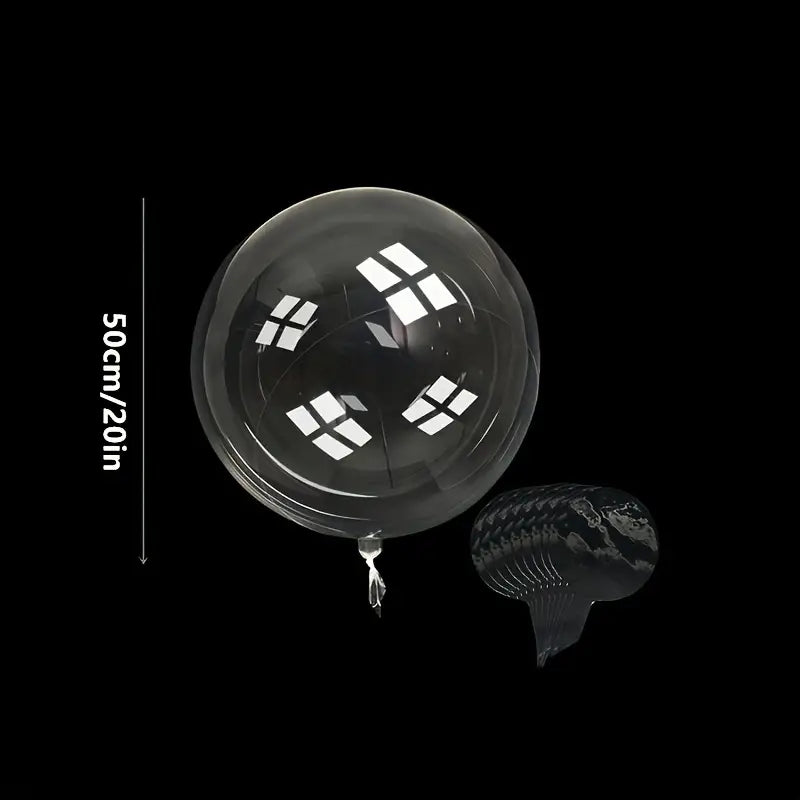 10pcs LED Balloons: Luminous Bobo Light-Up Flashing Helium Balloons(Warm Light)